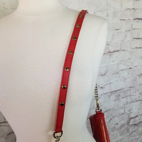 Rebecca Minkoff Mini Mac Orange Leather Crossbody Handbag - Picture 7 of 12